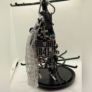 Black and White Raiders 4 Life Handbag Charm